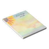 Life Coach farbenfrohe Sonnenblumen Notepad Notizblock (angewinkelt)