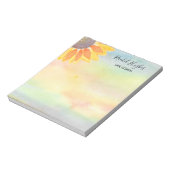 Life Coach farbenfrohe Sonnenblumen Notepad Notizblock (Rotiert)
