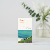 Life Coach - Farbenspiel des Ozeans Visitenkarte (Stehend Vorderseite)