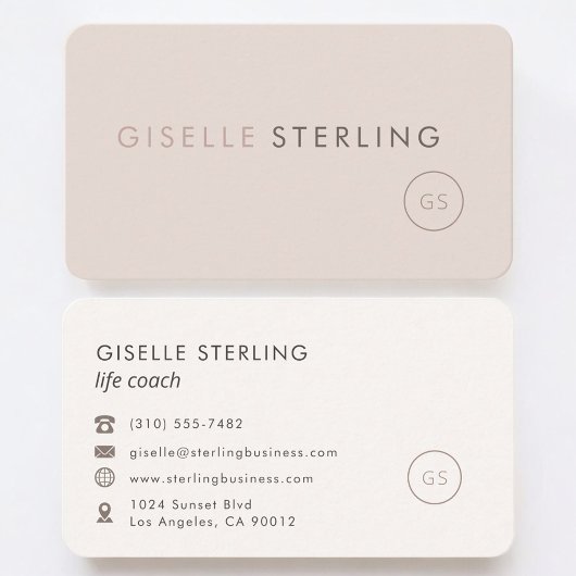 Life Coach Feminine Professional Visitenkarte