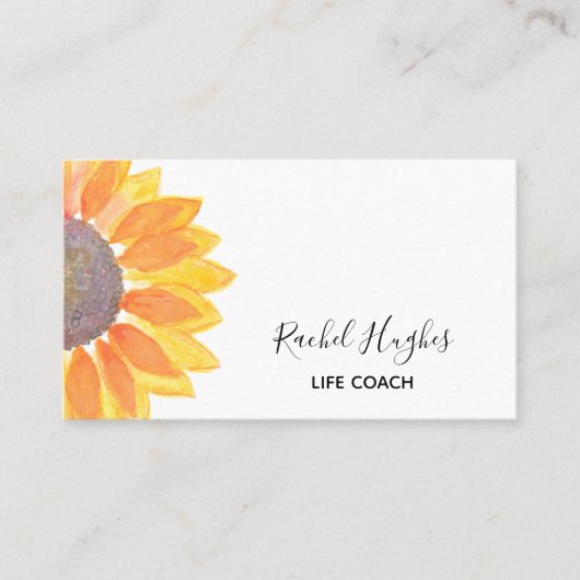 Life Coach floral Business Card Visitenkarte (Vorderseite)