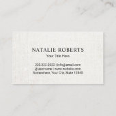 Life Coach Gold Tree Logo Eleganter Linenberater Visitenkarte (Rückseite)