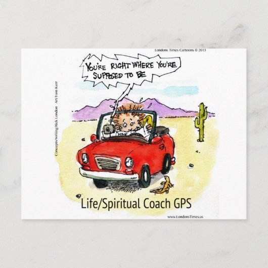 Life Coach GPS Postkarte (Vorderseite)