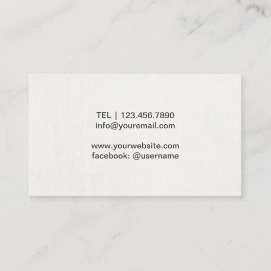 Life Coach Health Spa Therapy Elegant Succulent Visitenkarte (Rückseite)