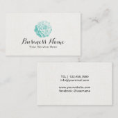 Life Coach Health Spa Therapy Elegant Succulent Visitenkarte (Vorne/Hinten)