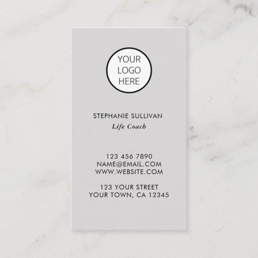 Life Coach Ihre Logo-Tree des Lebens Visitenkarte (Rückseite)