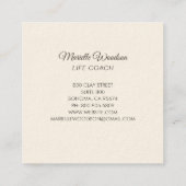 Life Coach Mandala Quadratische Visitenkarte (Rückseite)