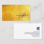 Life Coach Personal Services Elegante Gold Textur Visitenkarte (Vorne/Hinten)