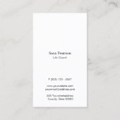 Life Coach Personal Services Gold Edge Elegante Visitenkarte (Rückseite)