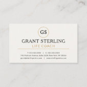 Life Coach Professional White Gold Visitenkarte (Vorderseite)