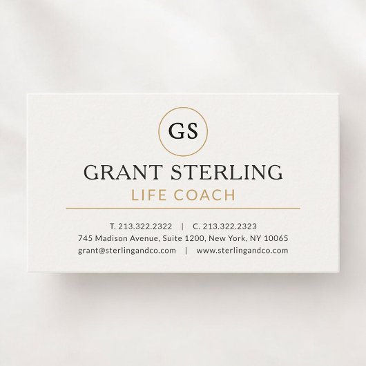 Life Coach Professional White Gold Visitenkarte