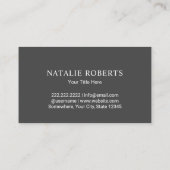 Life Coach Rose Gold Tree Logoberater Dunkelgrau Visitenkarte (Rückseite)