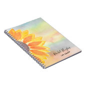 Life Coach Sonnenblume farbiges Notebook Notizblock (Rechte Seite)