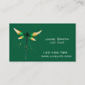 Life Coach Wellness-Libelle Freelance Visitenkarte (Vorderseite)