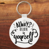 Life Confidence Attitude Goals Motivational Quote Schlüsselanhänger (Vorderseite)