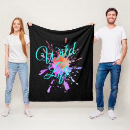 "LIFE" - Cooles Motivierend Fleece Blanket