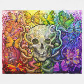 Life Death Rainbow Magic Fleece Blanket (Vorderseite (Horizontal))