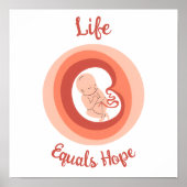 Life Equals Hope – Pro-Life Awareness Poster (Vorne)