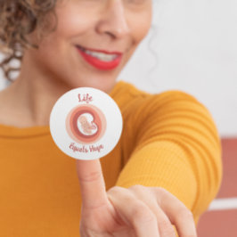 Life Equals Hope – Pro-Life Awareness Runder Aufkleber