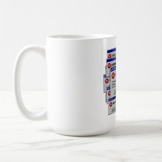 Life.exe Reagiert Nicht Lustiger Existentieller Fe Kaffeetasse (Links)