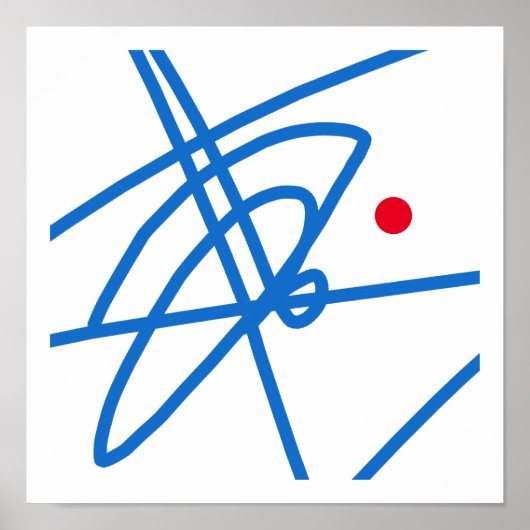 Life Focus Abstrakt Art Red Dot Poster (Vorne)