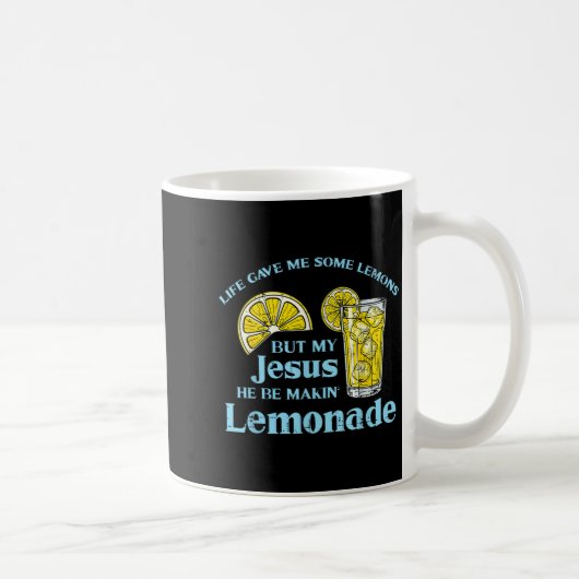 Life Gave Lemon Jesus Made Lemonade Christian Men Kaffeetasse (Rechts)