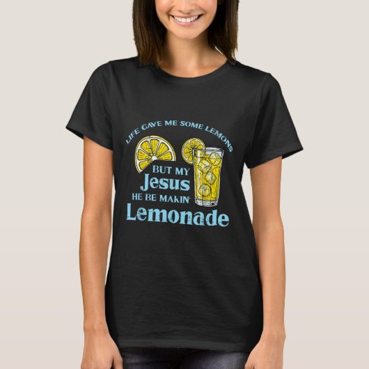 Life Gave Lemon Jesus Made Lemonade Christian Men T-Shirt (Vorderseite)