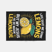 Life Gave Me Some Lemons But My Jesus Fleecedecke (Vorderseite (Horizontal))