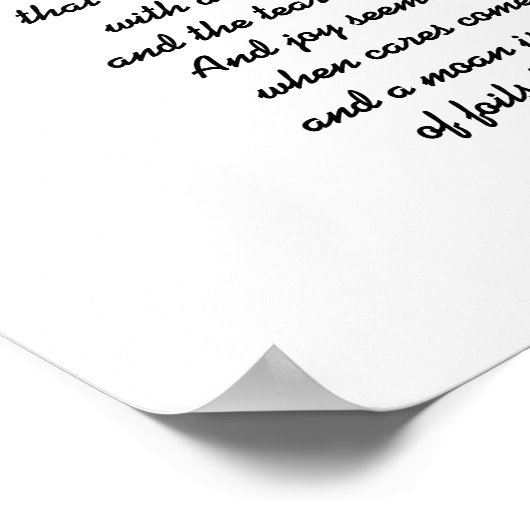 LIFE-Gedicht Poster (Ecke)