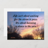 LIFE GEHT NICHT UM GEWARTET POSTKARTE (Vorne/Hinten)