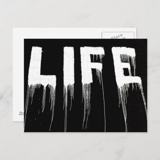 Life Graffiti-Tropfen Postkarte (Vorne/Hinten)