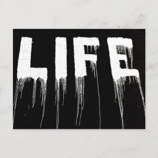 Life Graffiti-Tropfen Postkarte