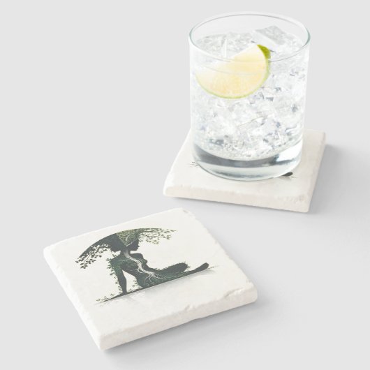 Life & Growth Steinuntersetzer (Seitenansicht)