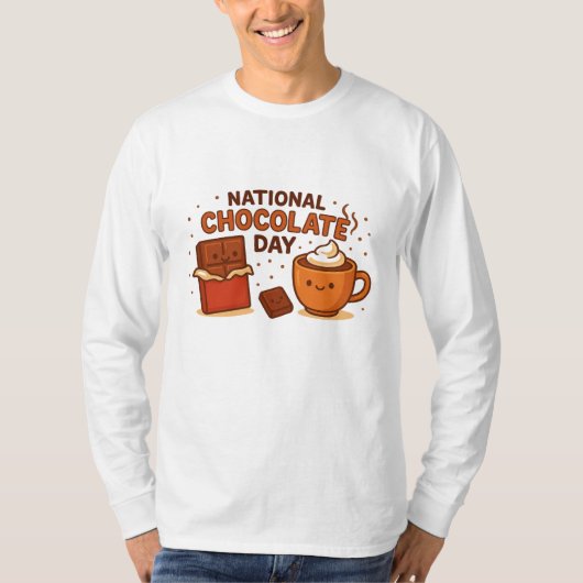 Life Happens, Chocolate Helps Sudadera T-Shirt (Vorderseite)