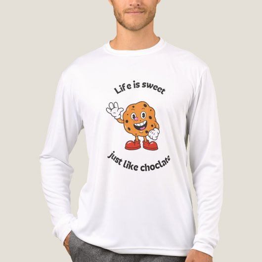 Life Happens, Chocolate Helps Tri-Blend Shirt (Vorderseite)