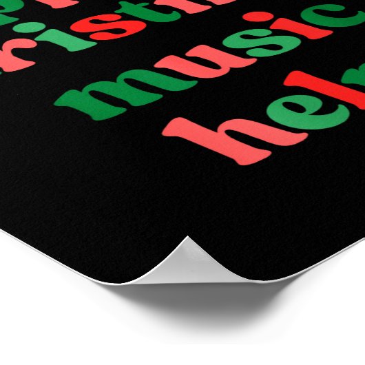 Life Happens Christmas Music Helps Retro Groovy Sa Poster (Ecke)