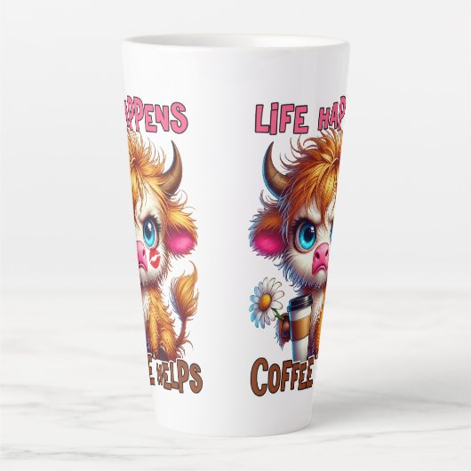 Life Happens Coffee Helps  Milchtasse (Vorderseite)