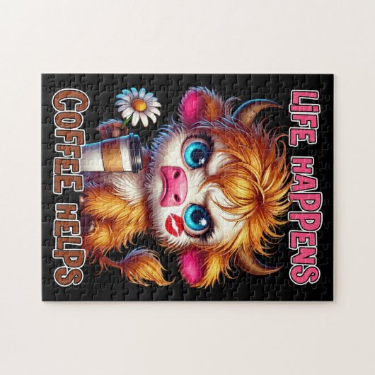 Life Happens Coffee Helps Puzzle (Horizontal)