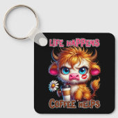 Life Happens Coffee Helps Schlüsselanhänger (Vorderseite)