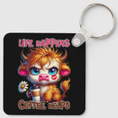 Life Happens Coffee Helps Schlüsselanhänger (Rückseite)