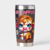 Life Happens Coffee Helps Thermobecher (Rückseite)