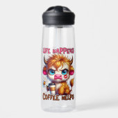 Life Happens Coffee Helps Trinkflasche (Vorne)