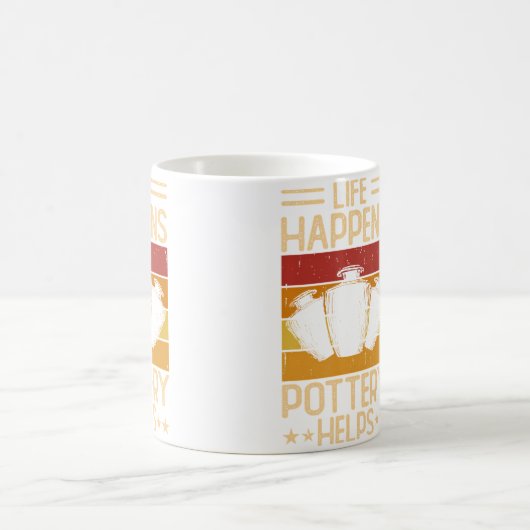 Life Happens Pottery Helps Kaffeetasse (Mittel)