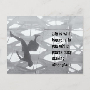 Life happens while you're making plans postkarte
