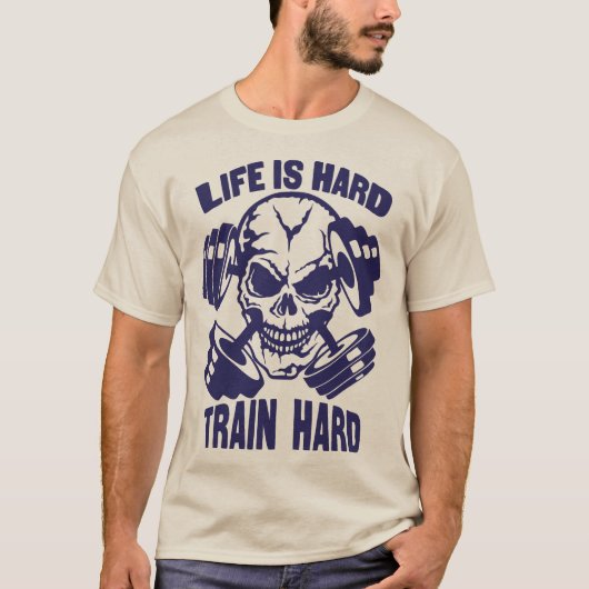 LIFE_HARD_TRAIN_SOLL_MORT_HALTERE_MUSCULA T-Shirt (Vorderseite)