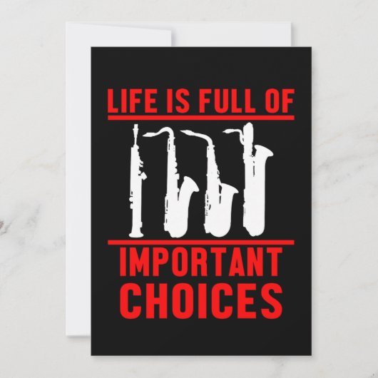Life Important Choices Marching Band Musical Gift Einladung (Vorderseite)