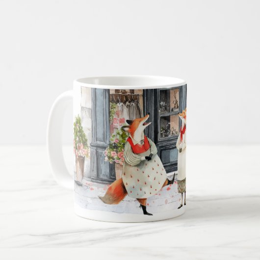 Life in Fox Town Serie - Lustige Witze Kaffeetasse (Vorderseite Links)