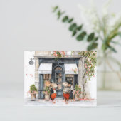 Life in Mice Town - Coffee Talks Postkarte (Stehend Vorderseite)