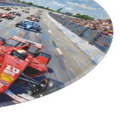 Life in Motion – Indy Car Racing Oil Painting Schneidebrett (Ecke)