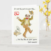 'Life in Your Years' 50th Birthday Card Karte (Gelbe Blume)